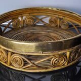 Rattan and brass centerpiece, Italy, 1970