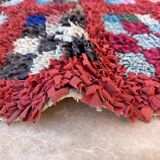 Colorful Boucherouite Moroccan rug - 93 x 245 cm