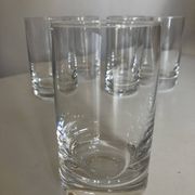 Set of 6 1970 Scandinavian crystal goblet glasses