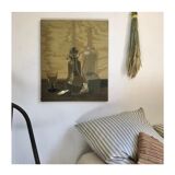 Painting oil on canvas beautiful signature