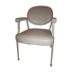 Fauteuil de coiffeur femme de 1950/60 skaï blanc