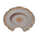 Plat à barbe ancien en faience du sud de la France 18 siècle en camaieu jaune