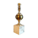 Pied de lampe travertin et laiton