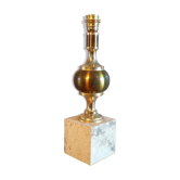 Travertine lamp foot and brass