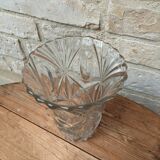 Ancien vase en verre moulé H20.5cm