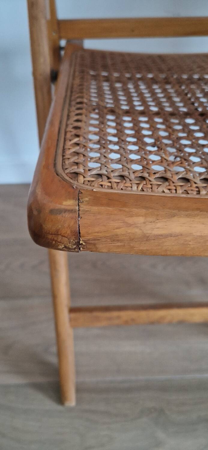 Cannage folding chair 1970