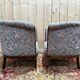Paire de fauteuils - bergères époque Art Déco en velours coloré