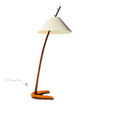 Vintage teak Dornstab floor lamp by J.T. Kalmar & A. Pöll, Austria, 1947