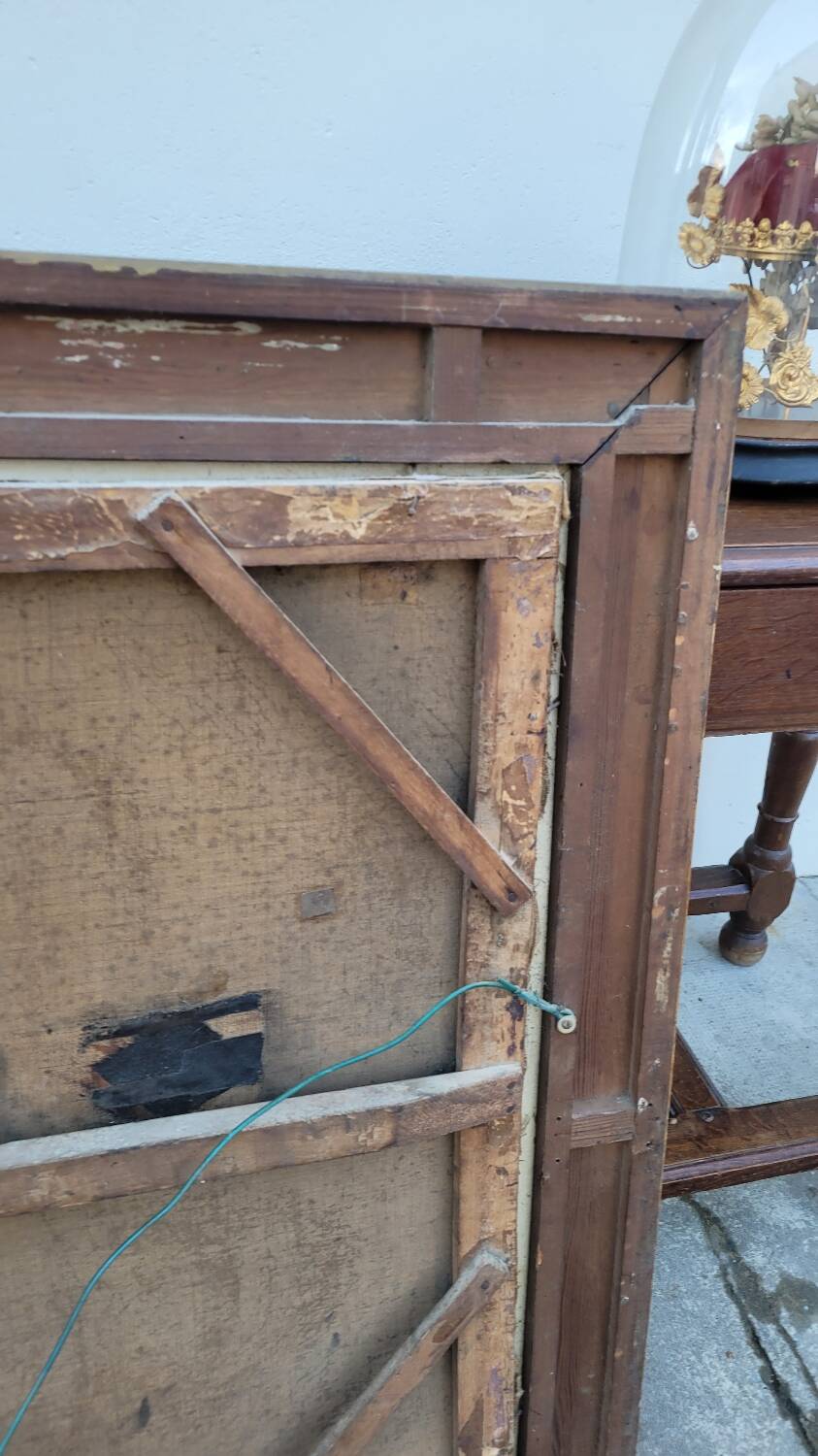 Oil on Canvas Portrait Painting of a Woman Framed 19th Century Signed