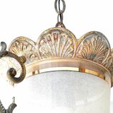Antique Gothic ceiling lamp bronze  1920
