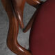 Set of 4 dining chairs in teak and burgundy by Louis van Teeffelen, The Netherlands, 1960’s