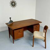 Scandinavian design desk Swiss Teack 70s vintage teak