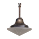Small Antique Brass and Glass Pendant Light