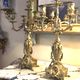 Pair of chiselled and gilded bronze candelabra from the 19th century.