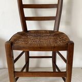 Rattan cane wooden chair
