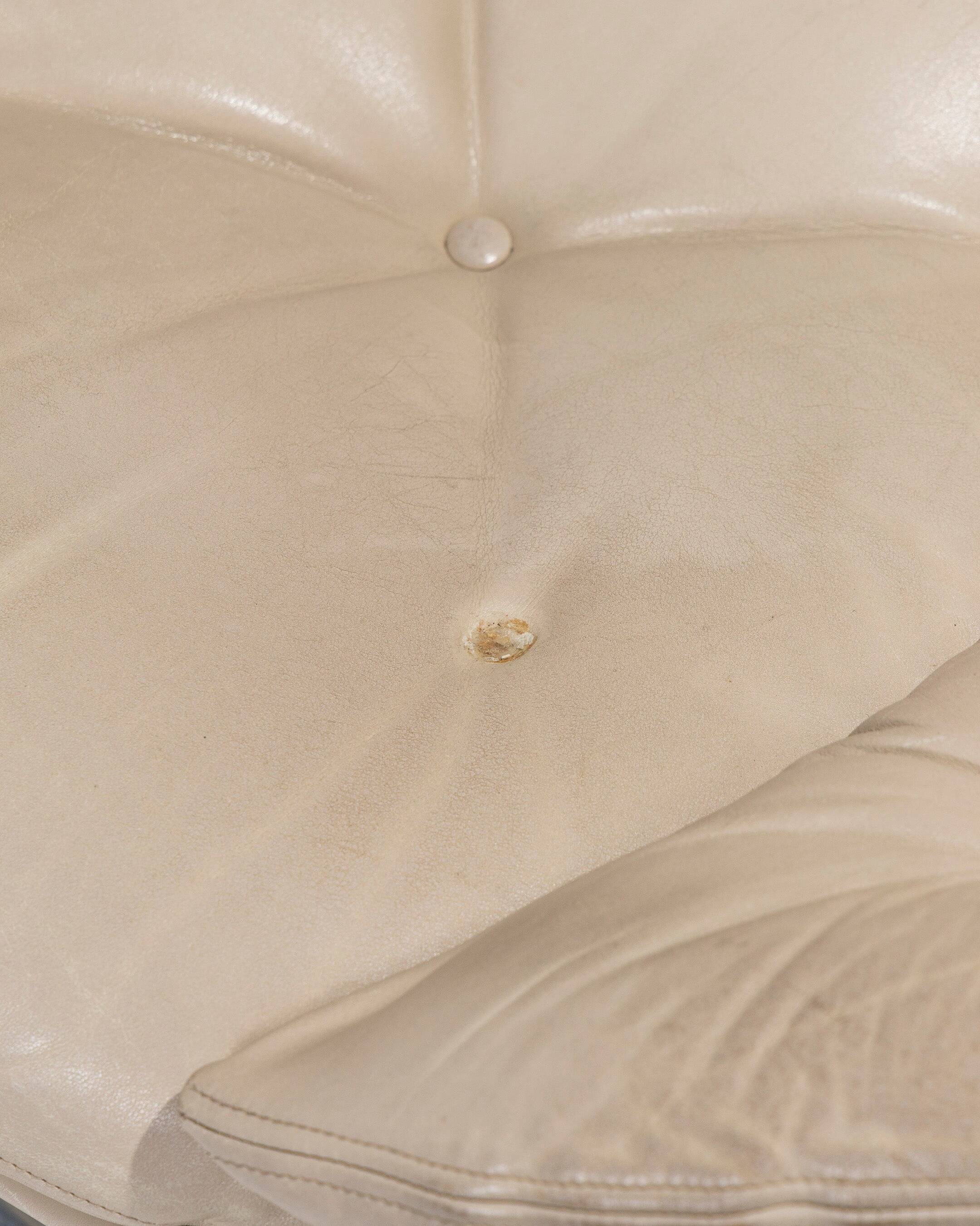 MICHEL CADESTIN KARATE LEATHER ARMCHAIR, 1970s