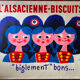 Original advertising poster "L'Alsacienne-Biscuits" Hervé Morvan 117x160cm 1963