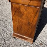 Antique chest of drawers with a grey marble top.