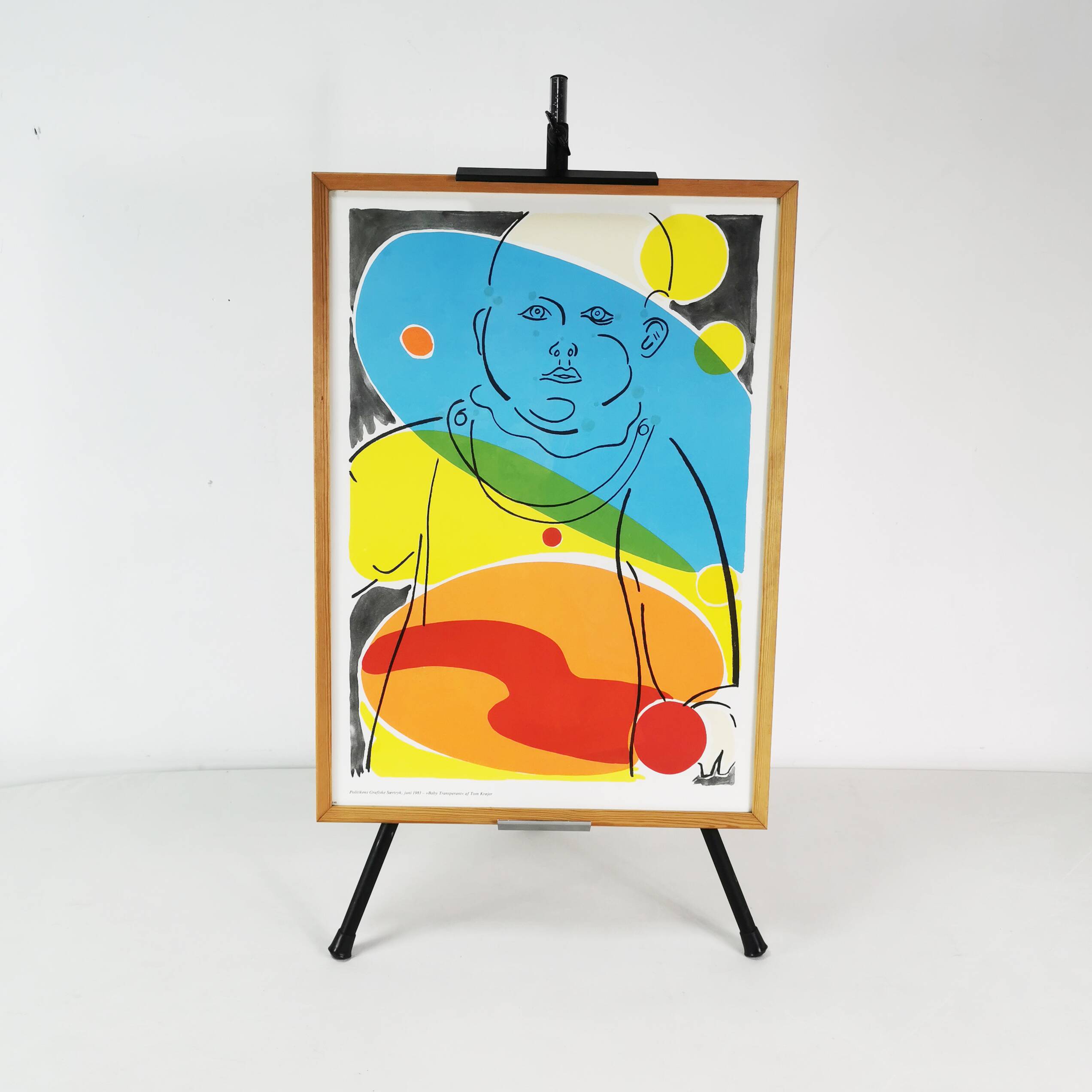 Affiche 'Transparent Child' conçue par Tom Krojer, Danemark, 1983