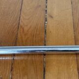 Vintage MG5 armchair in black leather and chrome metal by Matteo Grassi