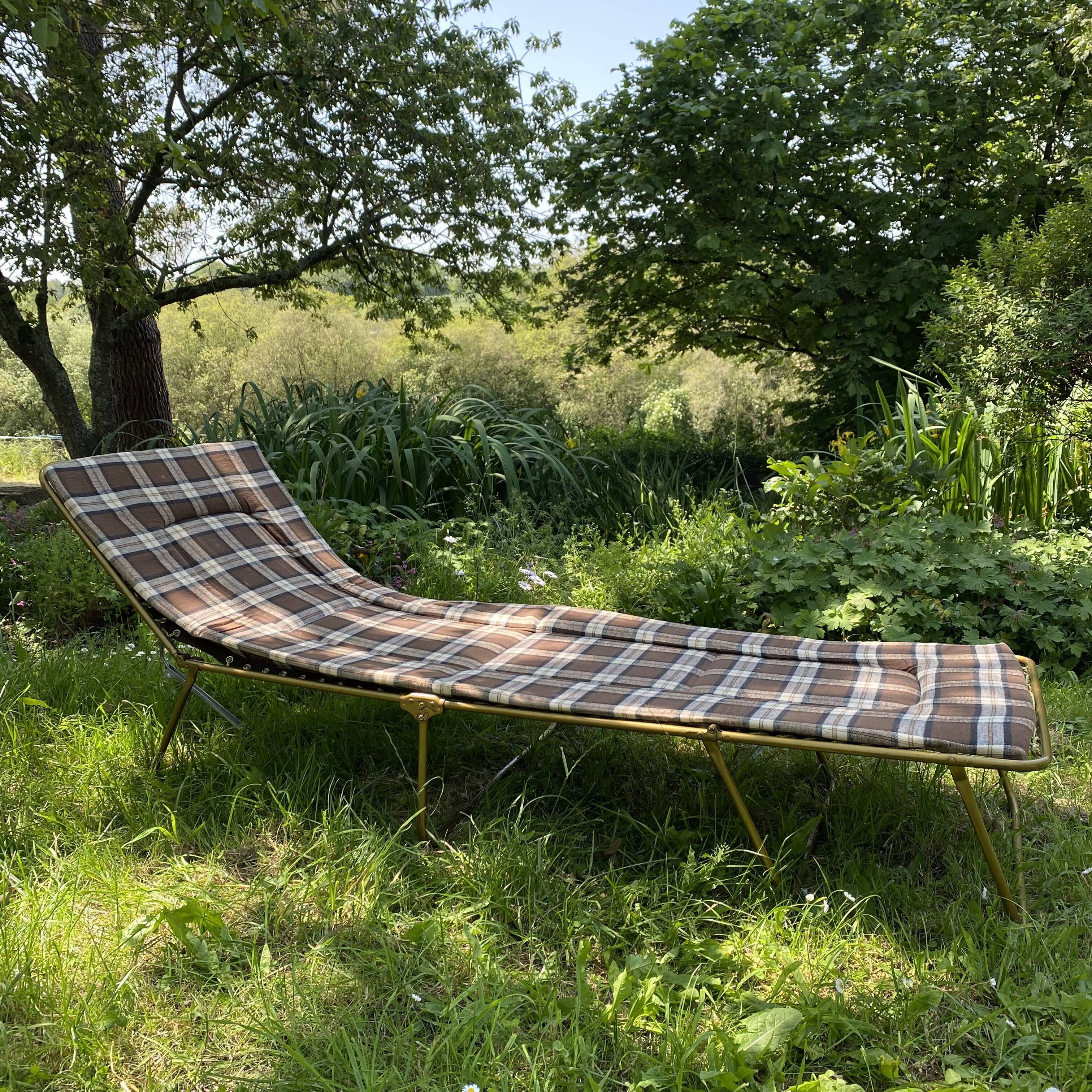 Deckchair, Lafuma camp bed, 70s