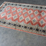 Handmade oriental carpet XXth Pink background 159 x 96 cm