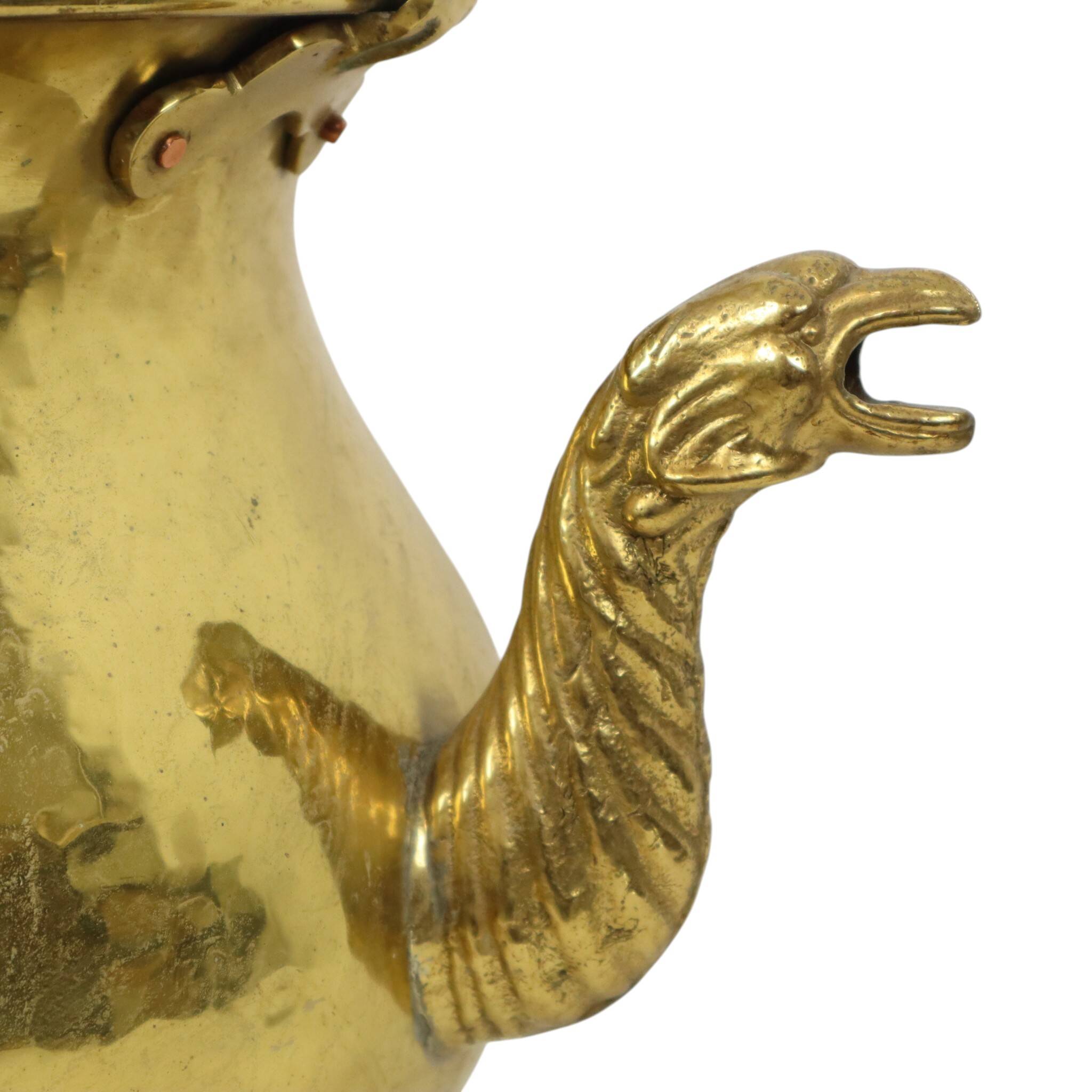 Large Copper Kettle Jardinière Flowerpot Griffin Brass