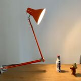 Office lamp architect aluminor France vintage 70s orange
