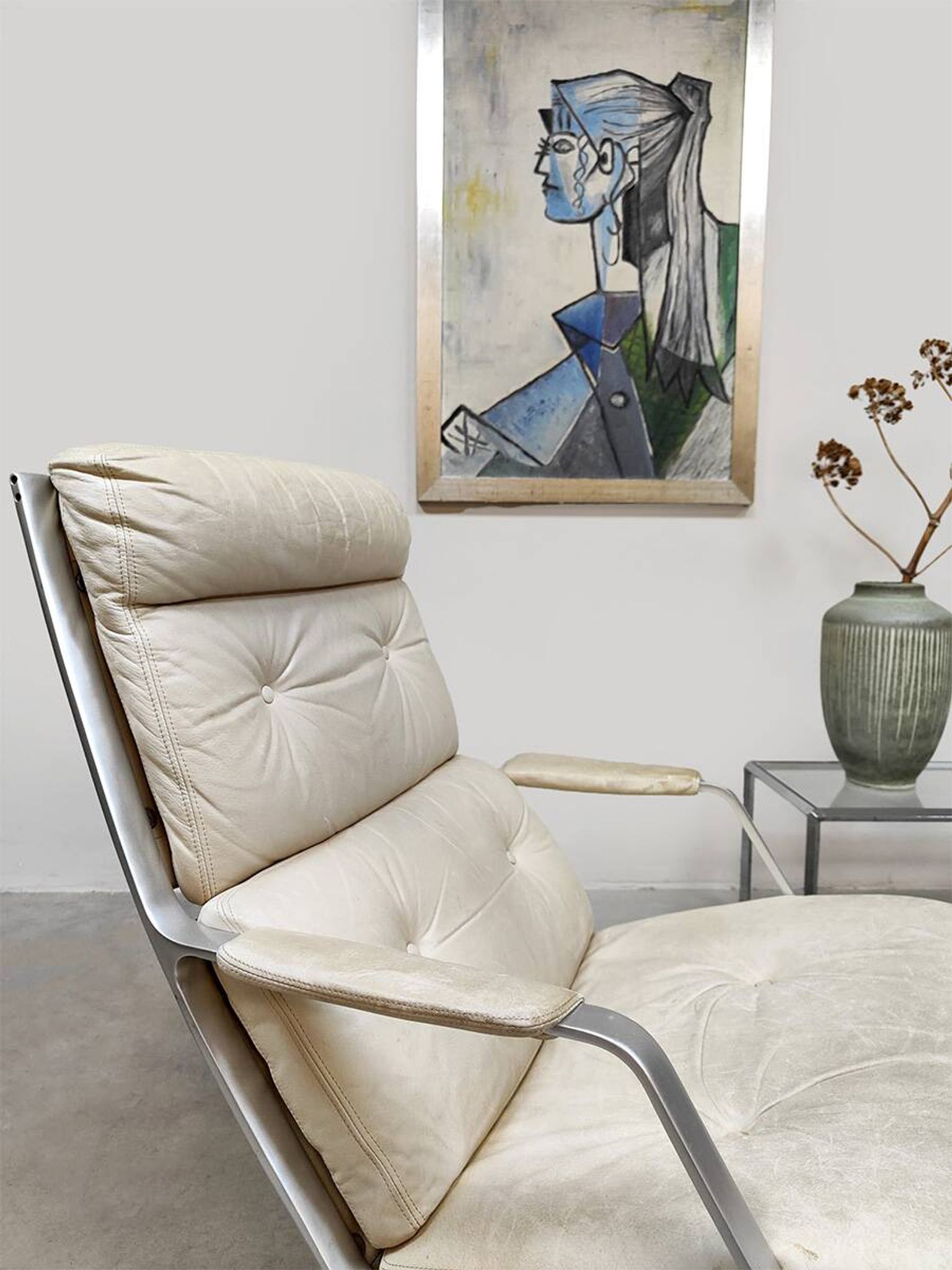 Danish lounge chair FK 85 vintage Preben Fabricius & Jorgen Kastholm Alfred Kill