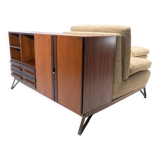 Mid-Century Modern Italian Sofa with Built-in Sideboard, Italy, 1960s