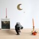 Art Deco ceramic black panther, 60cm sculpture