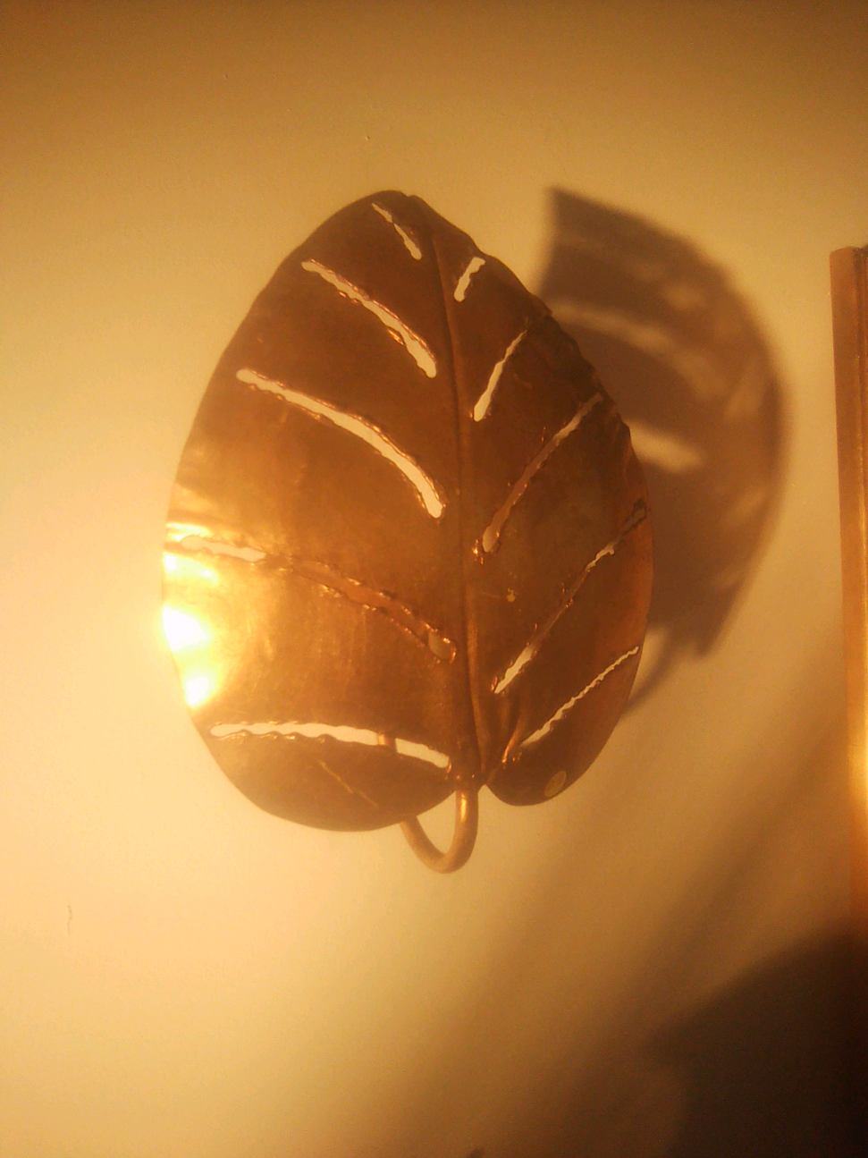 Wall light golden leaf