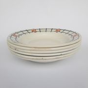 Set of 6 old St Amandinoise St Amand vintage soup plates