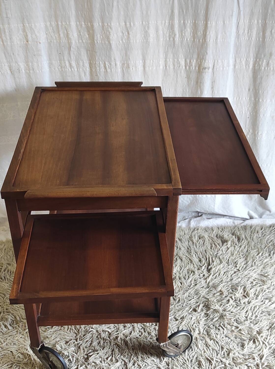 Solid wood server - mid-20th century