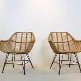 Gorgeous dutch wicker & steel chairs