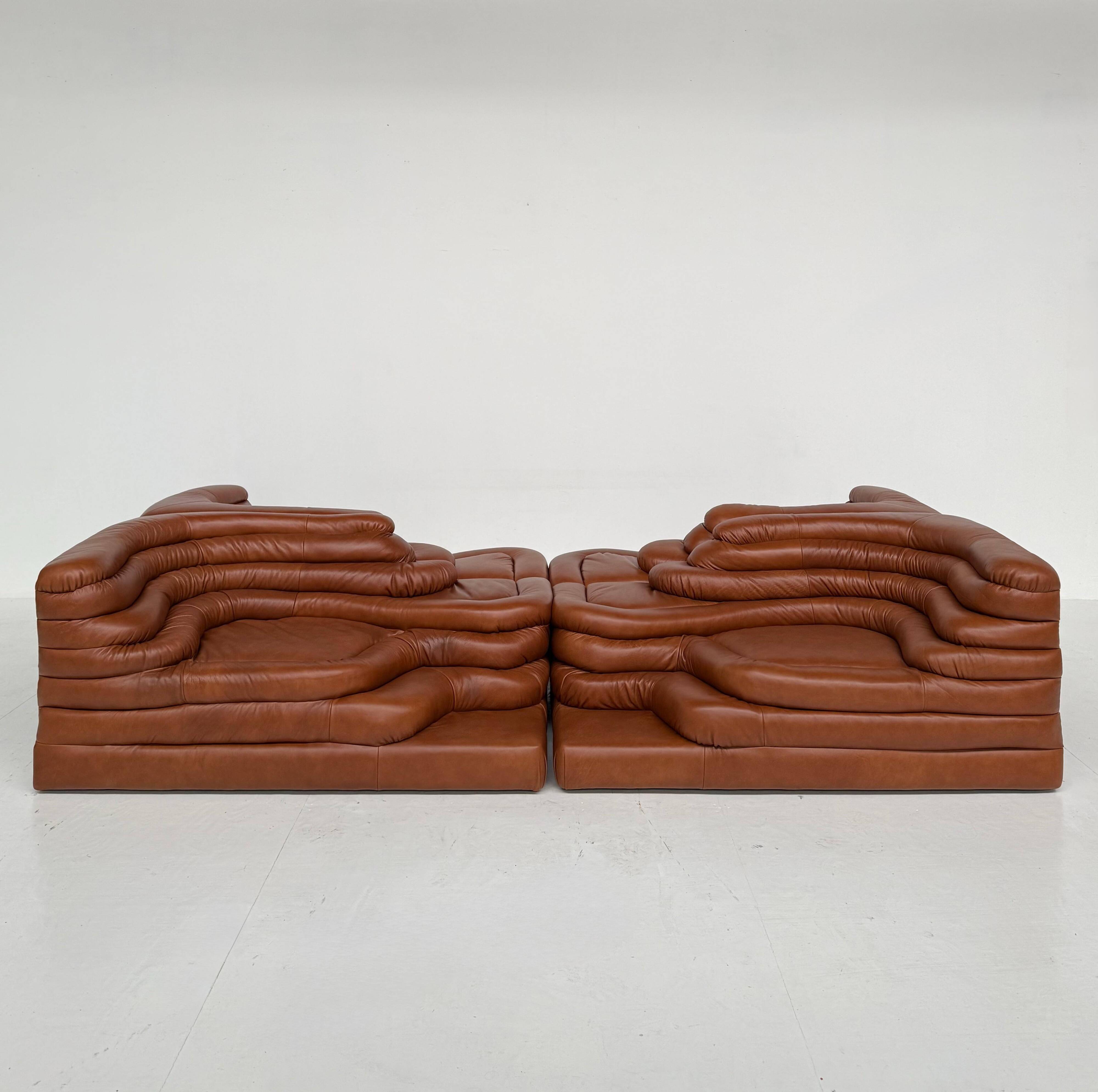 4-piece set de sede terrazza ds1025 by ubald klug in cognac leather