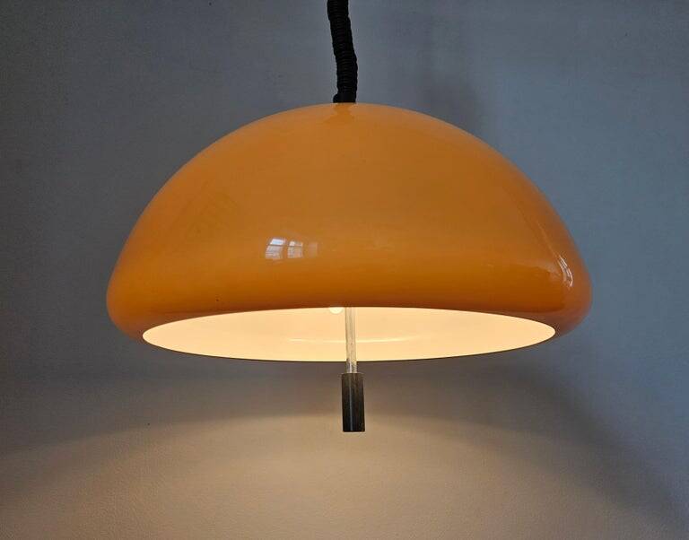 Midcentury Rare Pendant Guzzini, Luigi Massoni, Italy, 1970s