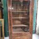 19th Century Walnut Library Display Cabinet with 1 Door