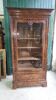Vitrine bibliotheque 1 porte en noyer du XlXème siecle