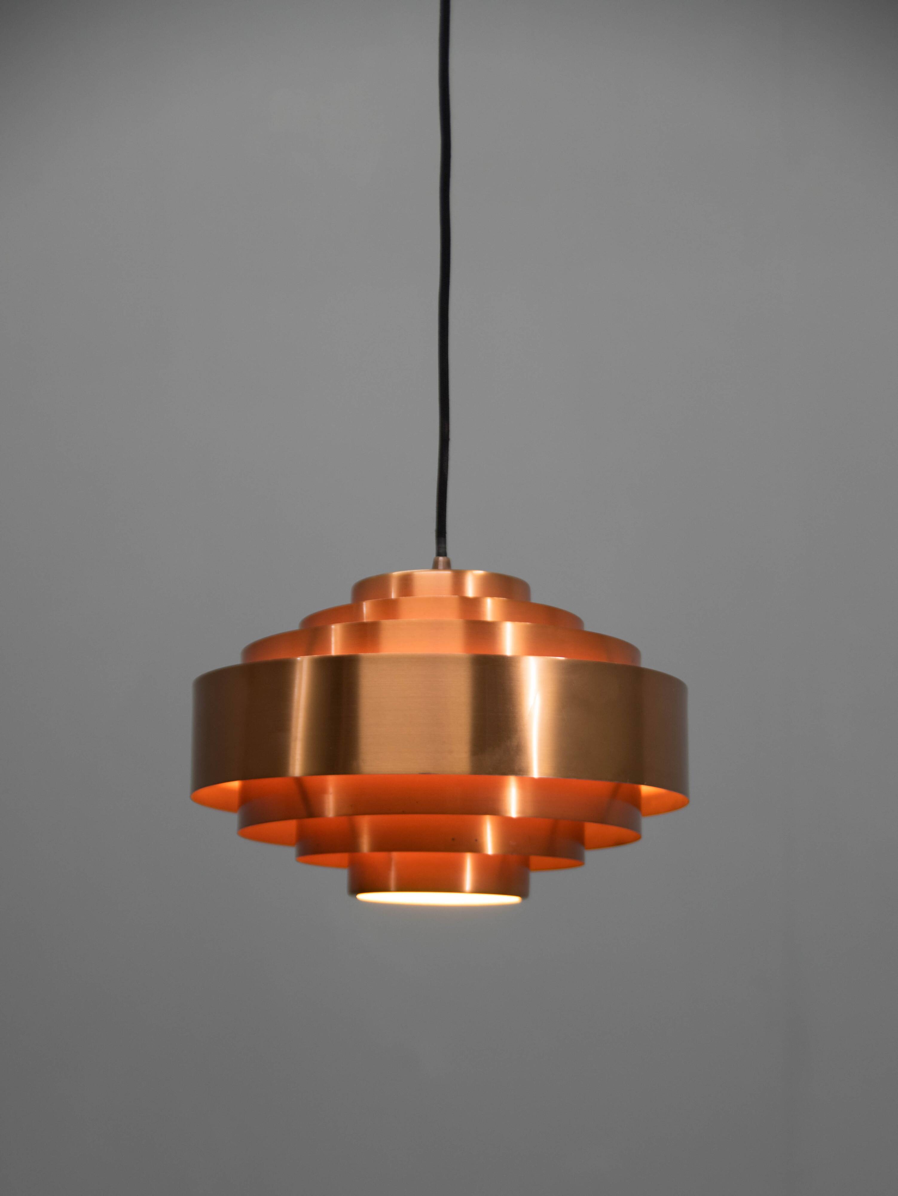 Copper Pendant by Jo Hammerborg for Fog & Morup, 1960s