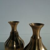 Pair of brass vase
