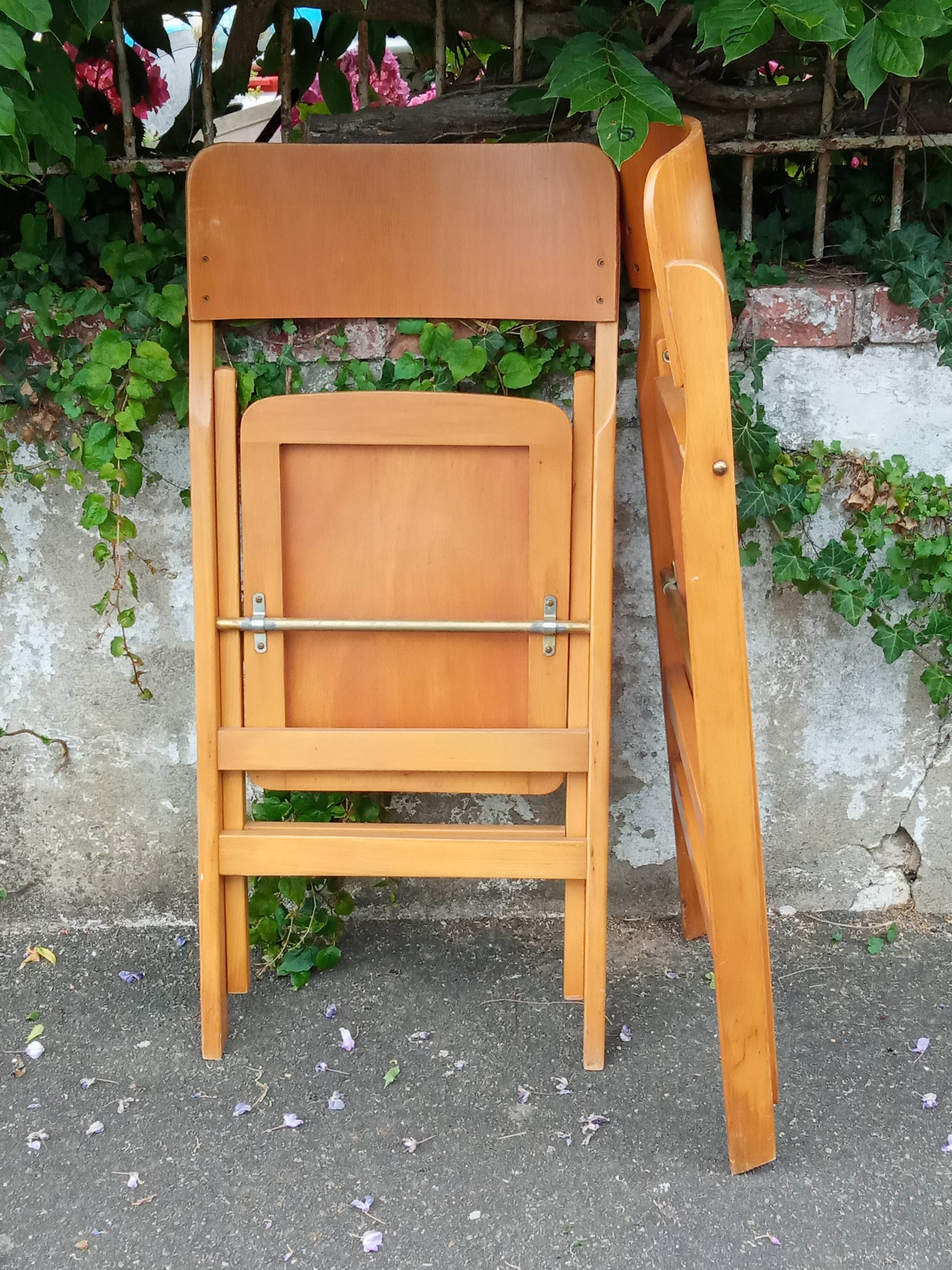 Pair of folding chairs 50s