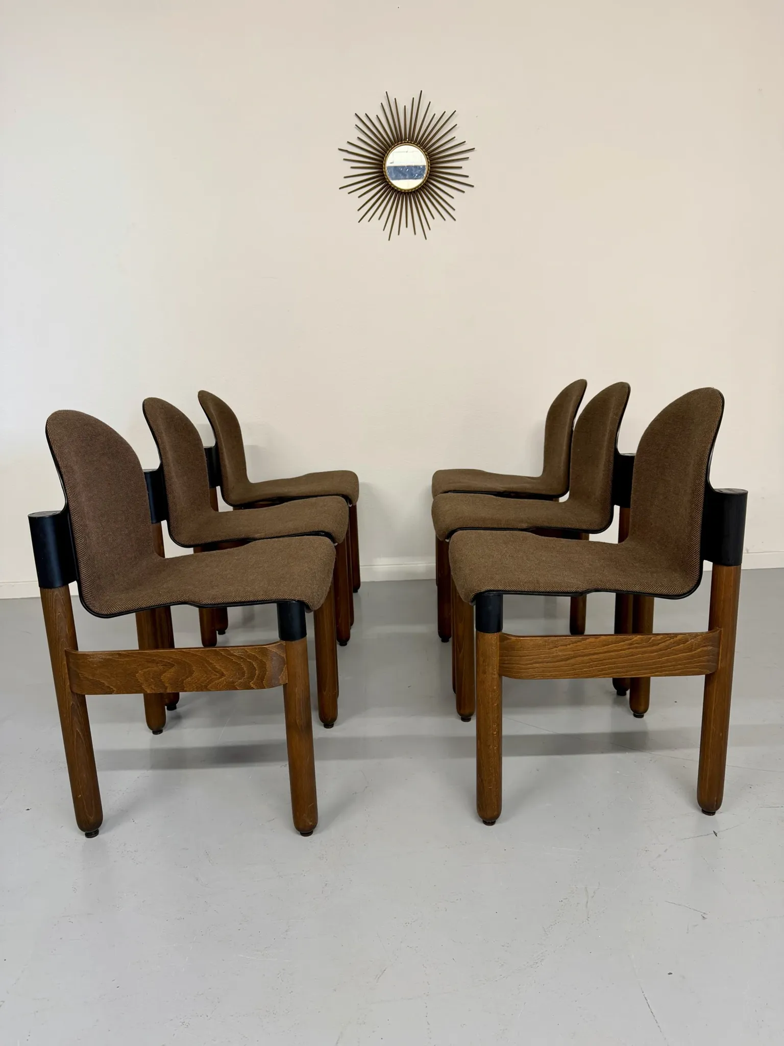Set of 6 postmodern Thonet Flex chairs designed by Gerd Lange, vintage 80s.