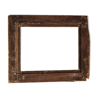 17th / 18th century frame carved wood 51x42 rebate 40.7x30.7 cm SB435