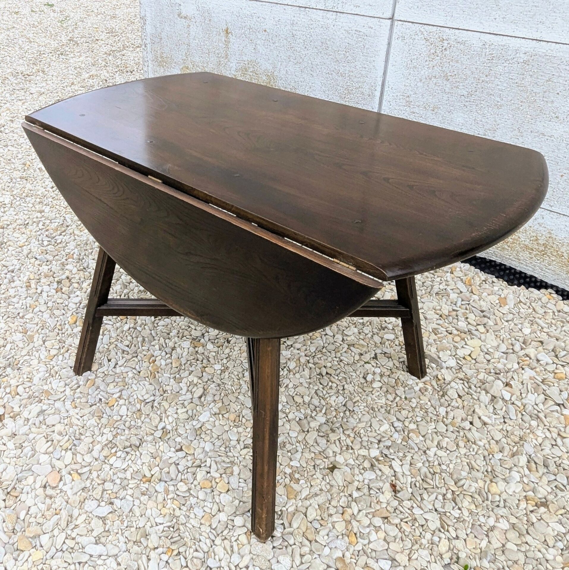 Table À Abattants Ercol 377 Orme Massif Vintage 1960 Design Ercolani