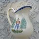 Broc verseur faience de St Clément décor de personnages