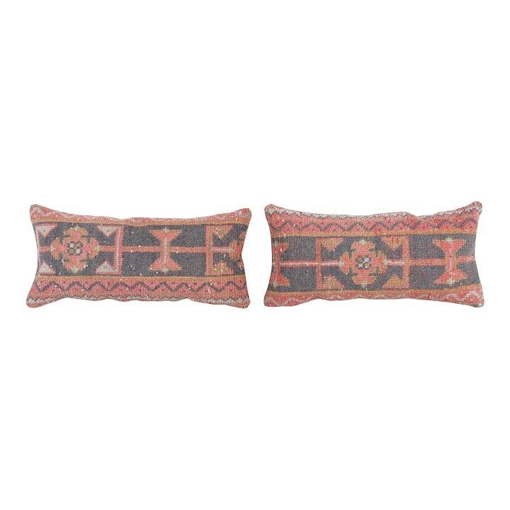 Set of 2 vintage Turkish cushion covers 28x56 cm