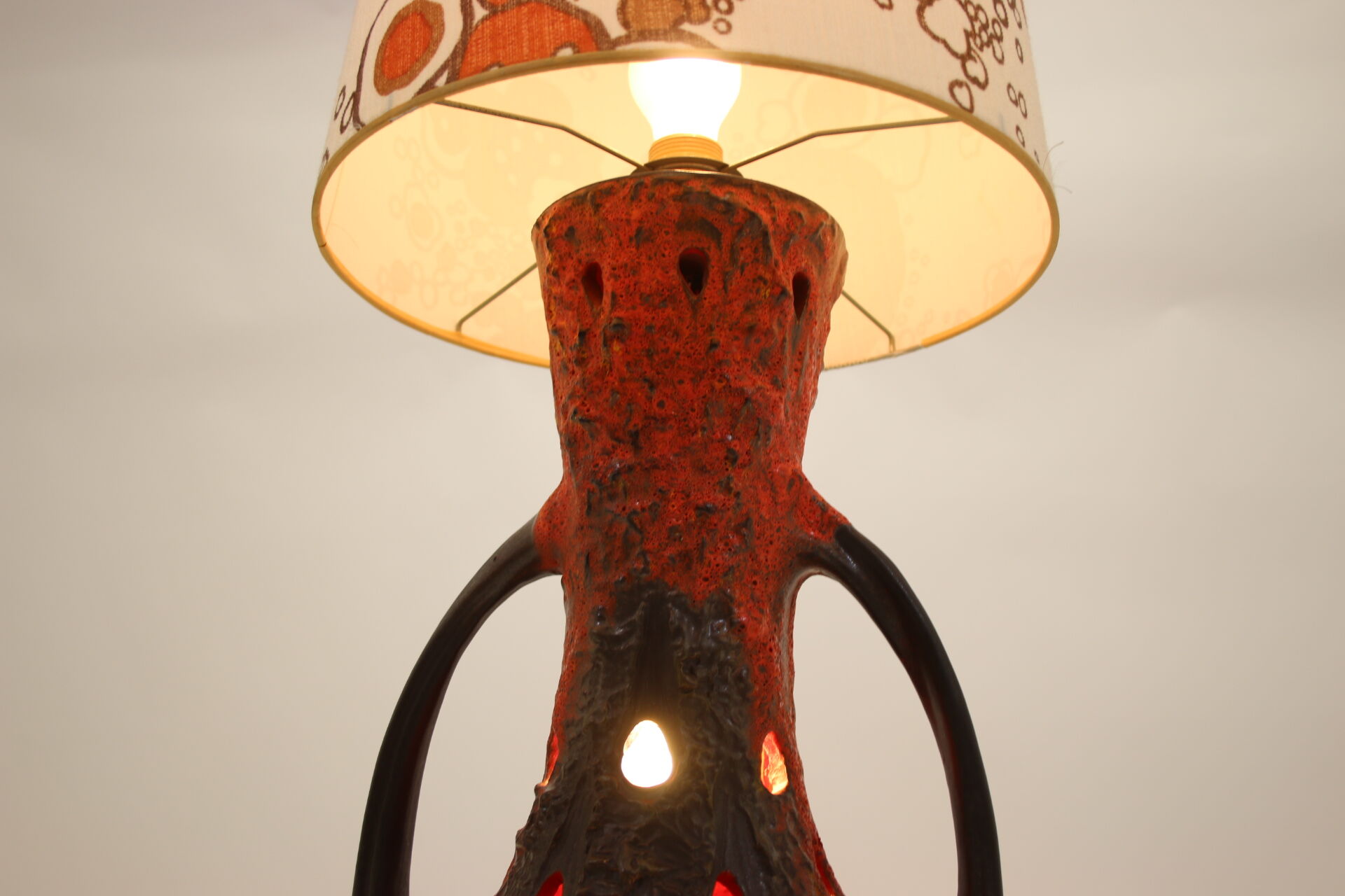 Ceramic lava floor lamp West Germany by Walter Gerhards