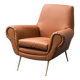 Poltrona in ecopelle gigi radice minotti anni ’50 vintage modernariato