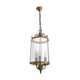 Old entrance hall lantern - 3 fires - convex glass - 50s